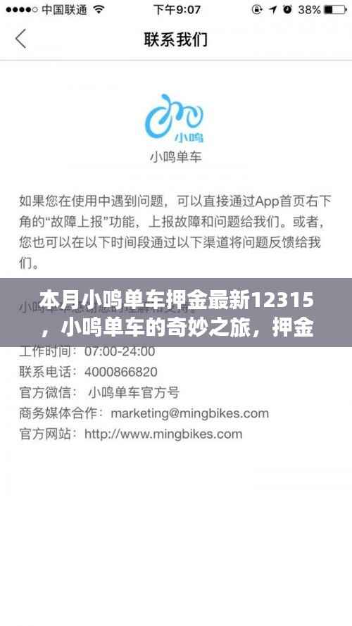 小鸣单车押金背后的暖心故事,最新更新与奇妙之旅