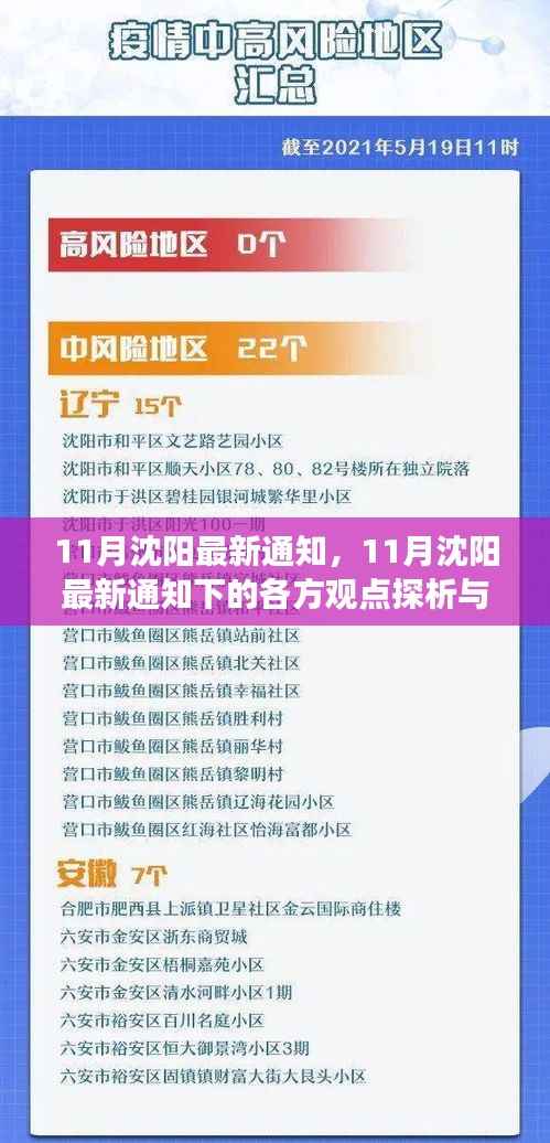 沈阳11月最新通知解读与各方观点探析,个人立场表达