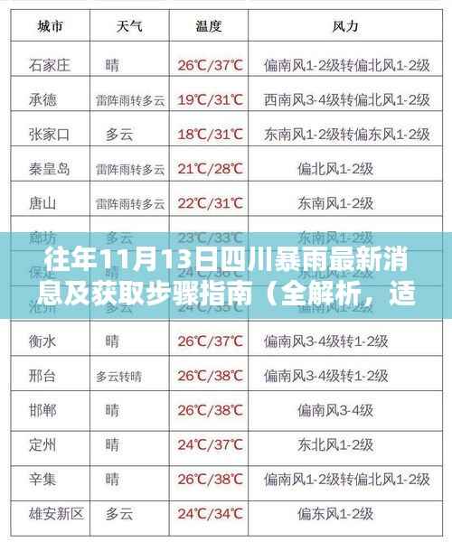 往年11月13日四川暴雨最新消息及获取步骤指南（全解析，适合初学者与进阶用户）
