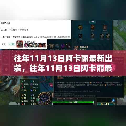 往年11月13日阿卡丽最新出装深度解析,特性、体验、竞品对比与用户分析全解析报告