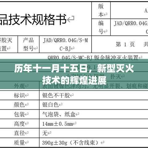 历年十一月十五日,新型灭火技术的辉煌进展
