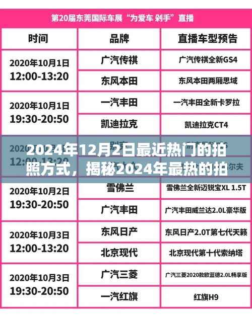 揭秘潮流拍照新风尚,2024年最热拍照方式,技术与艺术的完美融合(日期,XXXX年XX月XX日)