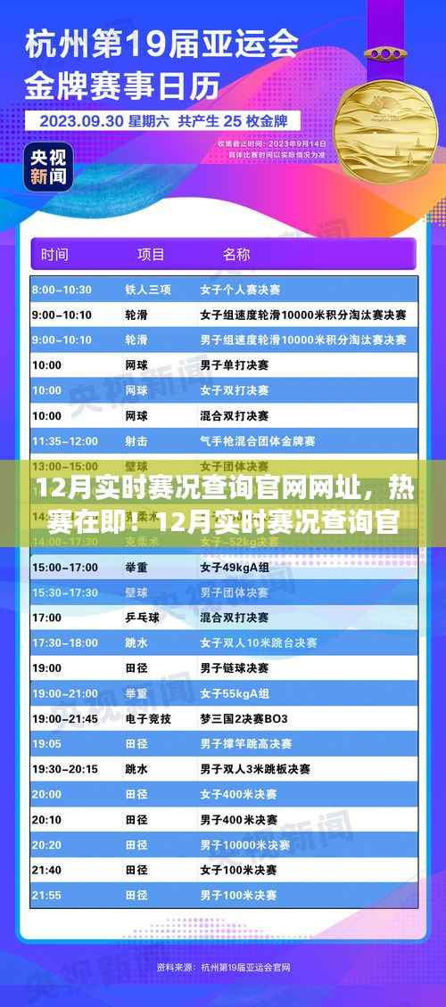 揭秘,轻松掌握最新赛事动态,12月实时赛况查询官网网址大公开!