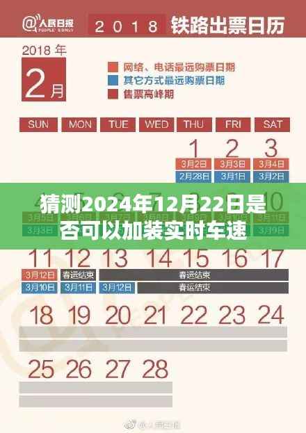 关于未来日期的实时车速加装预测,能否在2024年加装实时车速?