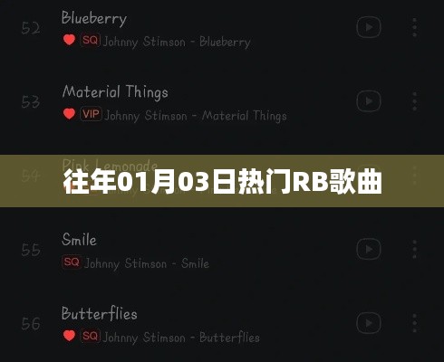 精选RB热门歌曲榜单出炉，历年一月三日必听曲目