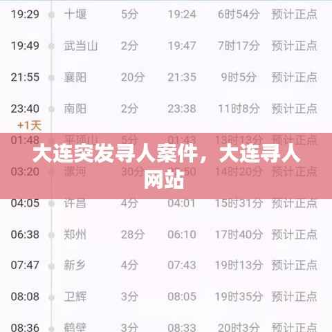 大连突发寻人案件,大连寻人网站