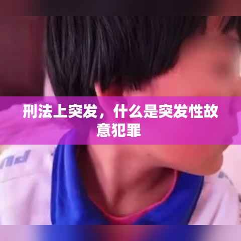 刑法上突发,什么是突发性故意犯罪