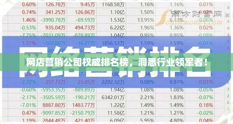 网店营销公司权威排名榜,洞悉行业领军者!
