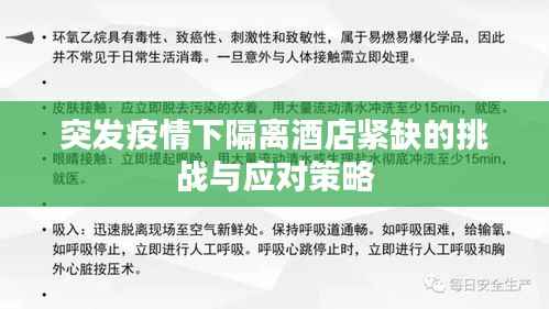 突发疫情下隔离酒店紧缺的挑战与应对策略