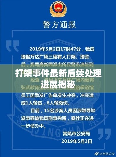打架事件最新后续处理进展揭秘