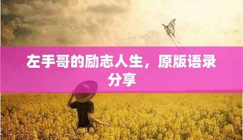 左手哥的励志人生,原版语录分享