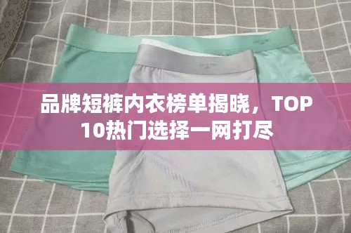 品牌短裤内衣榜单揭晓,TOP10热门选择一网打尽