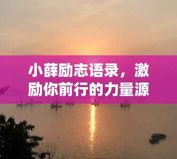 小薛励志语录,激励你前行的力量源泉